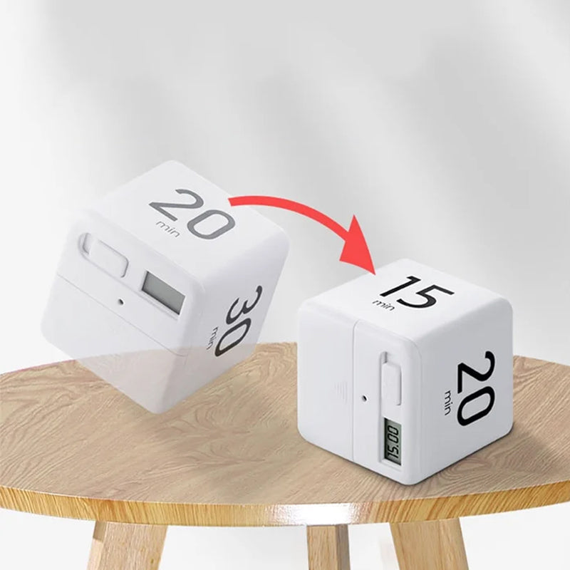 Portable Cube Timer Digital Countdown Alarm for Productivity