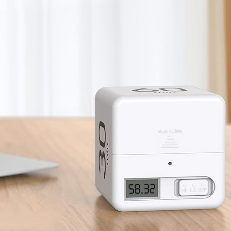 Portable Cube Timer Digital Countdown Alarm for Productivity