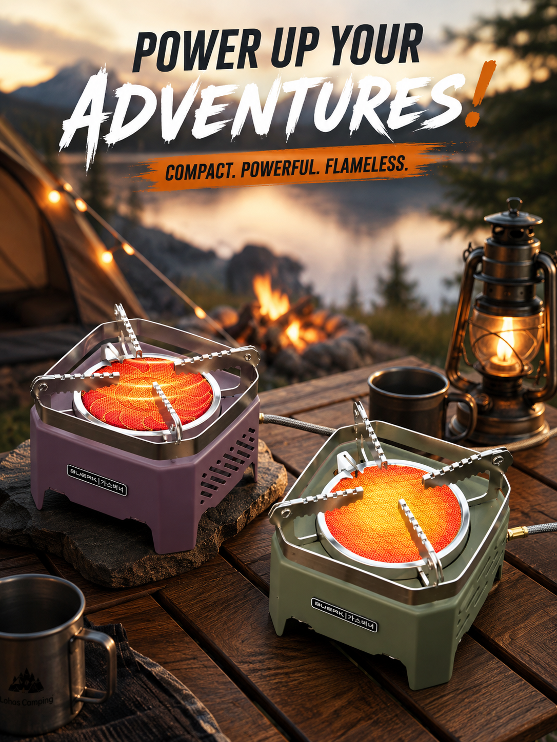 Portable Flameless Windproof Infrared Gas Camping Stove
