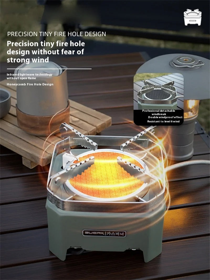 Portable Flameless Windproof Infrared Gas Camping Stove