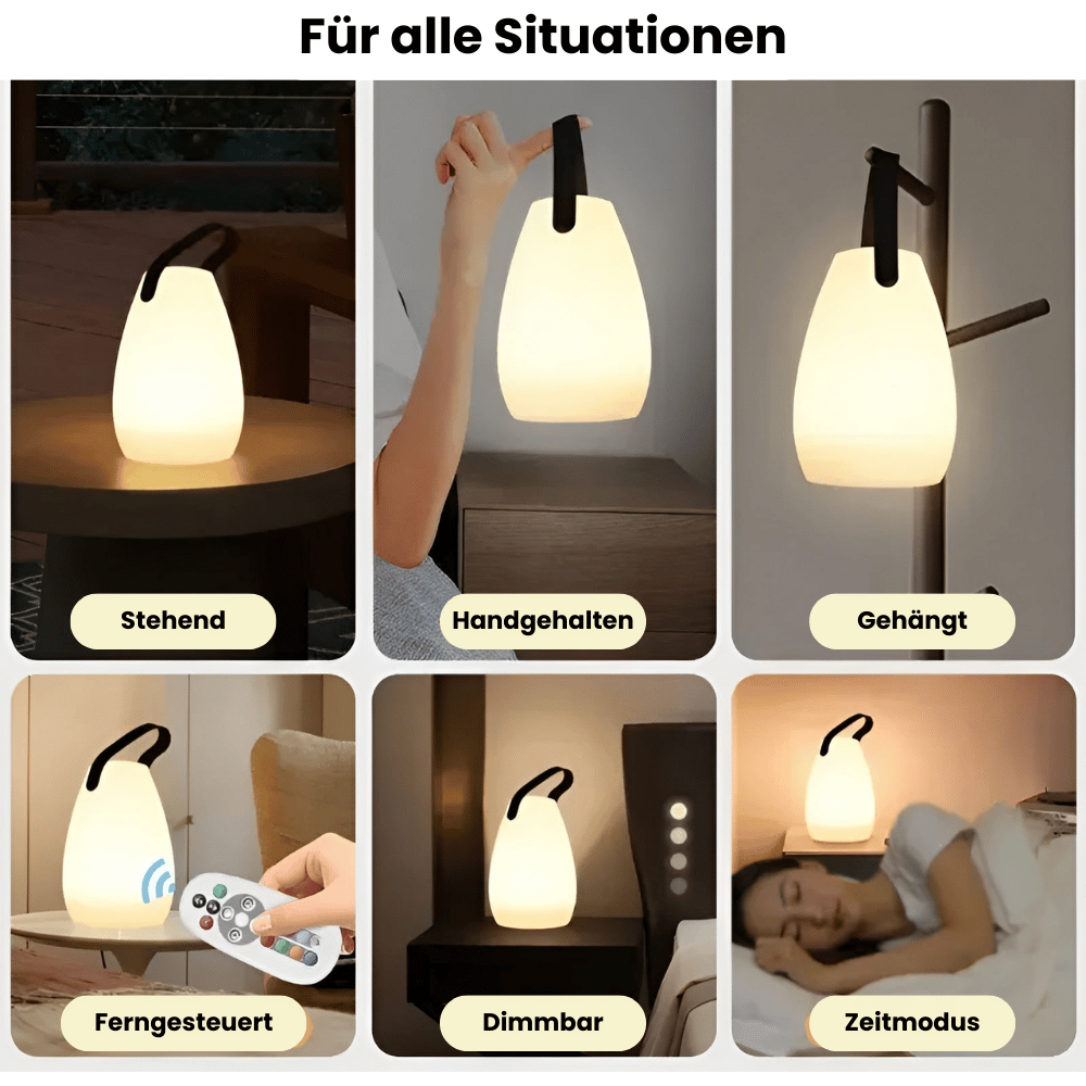 Portable LED Table Lamp - Cordless - Waterproof - Modern Style - with Remote - Image 2