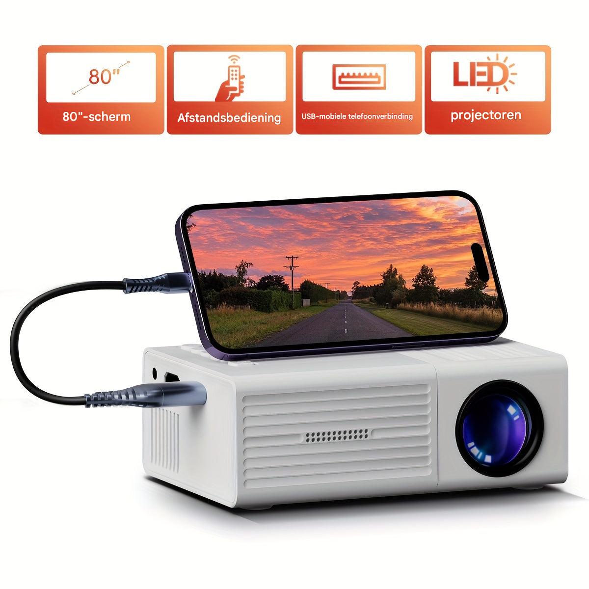 Portable Mini Projector 3000 Lumens - Compact and Powerful