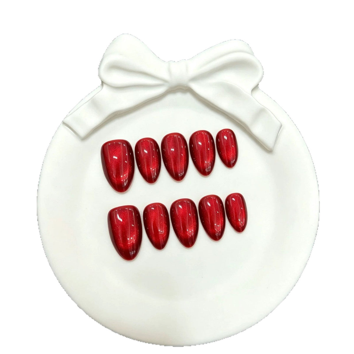 Press-On Nail Art Set with Glittering Finish