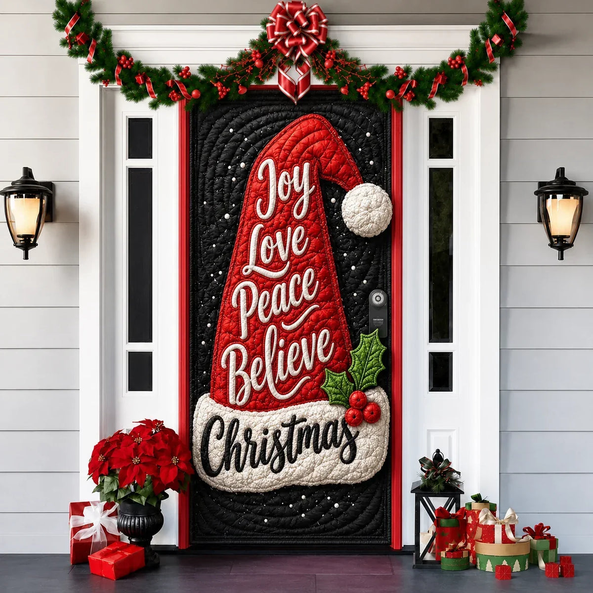 Printed 3D-Effect Christmas Door Cover