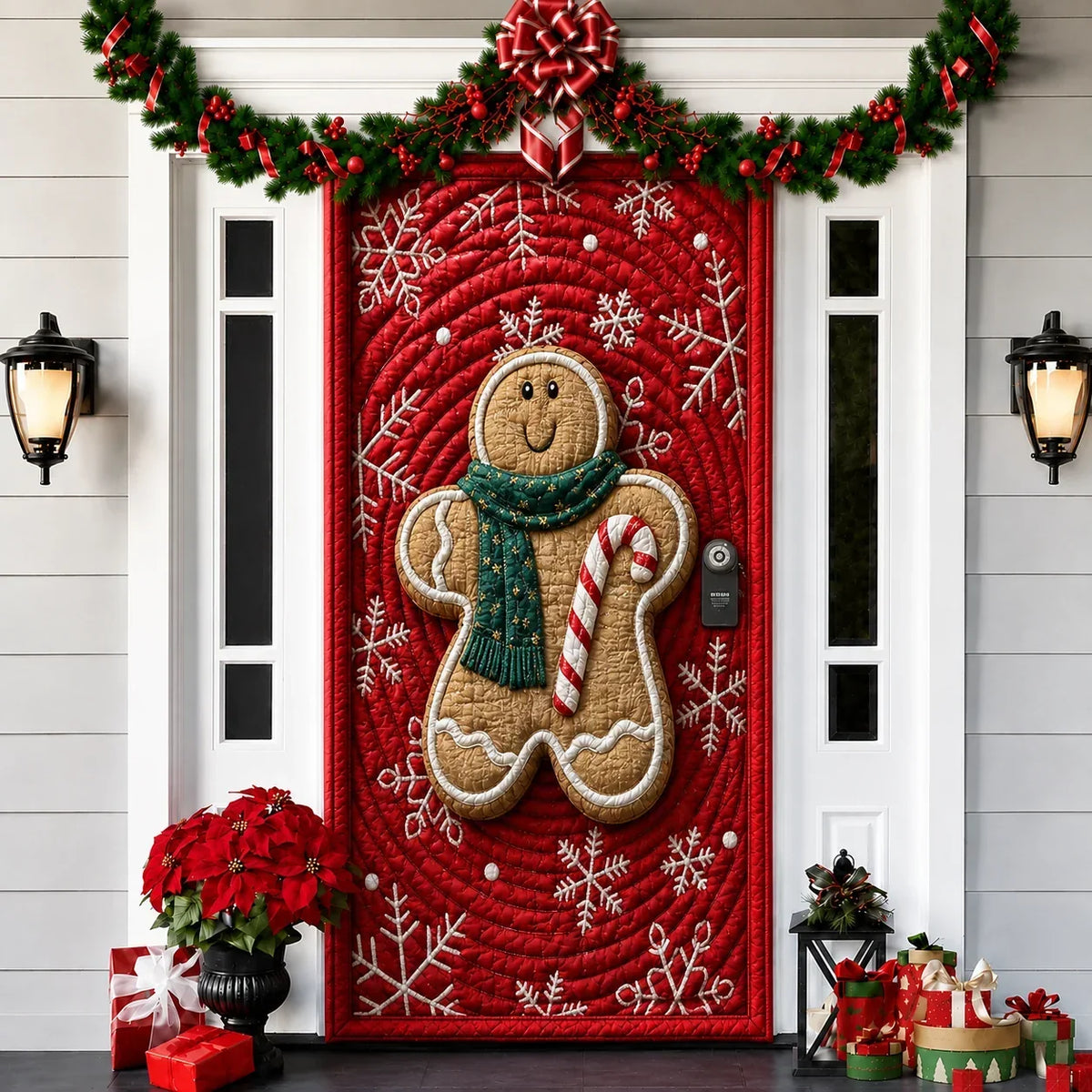 Printed 3D-Effect Christmas Door Cover