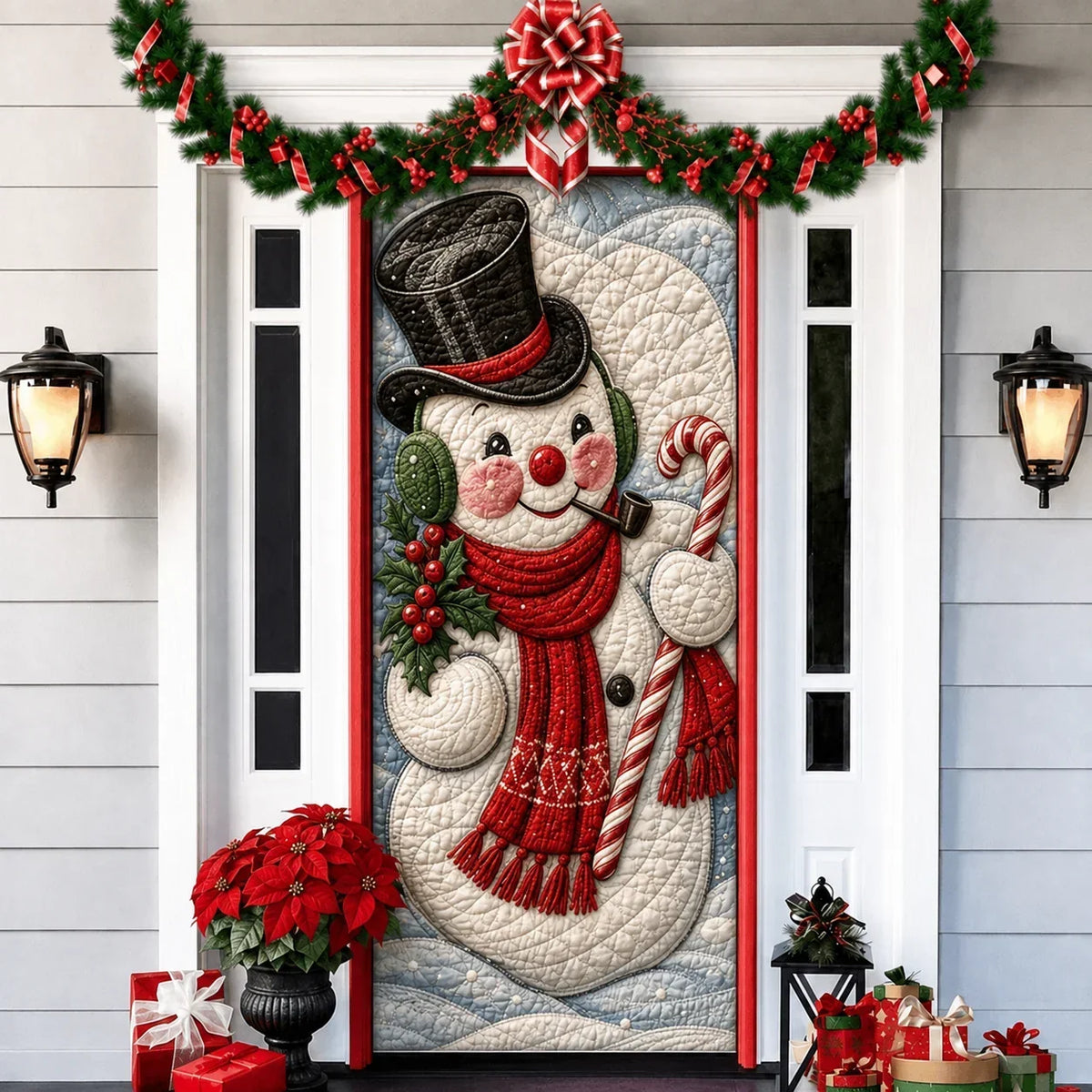 Printed 3D-Effect Christmas Door Cover