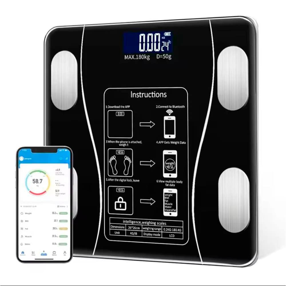 Pro Bathroom Scale (180 kg) - BMI Function & Bluetooth
