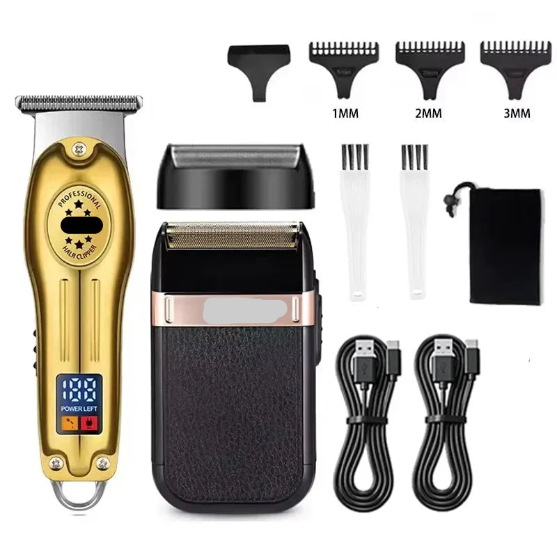 Professional Electric Hair Cutting Kit - Clipper, Trimmer & Shaver