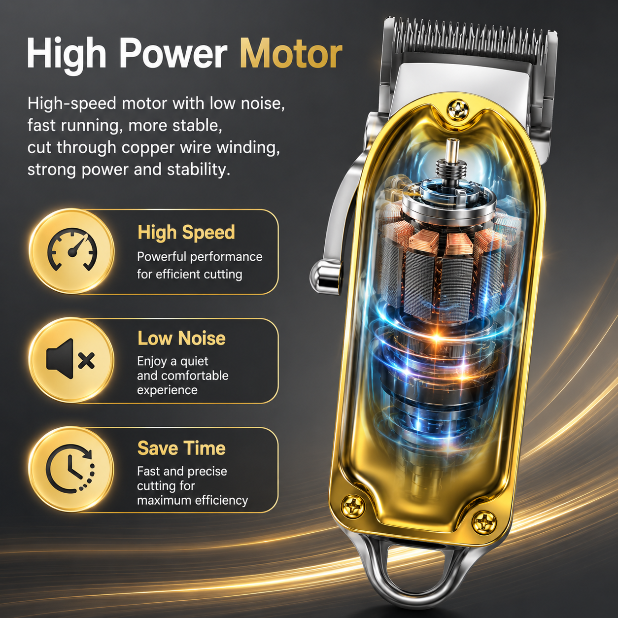 Professional Electric Hair Cutting Kit - Clipper, Trimmer & Shaver