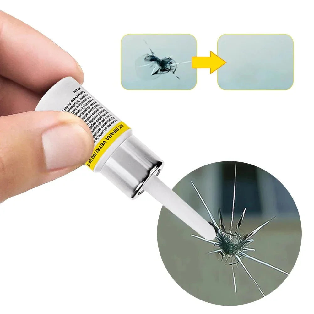 Professional Glass Repair Kit – Innovative Filler Resin and Accessory Set for Vehicle Owners – Ideal for a Stylish and Safe Way to Get Rid of Cracks Without Costly Replacement