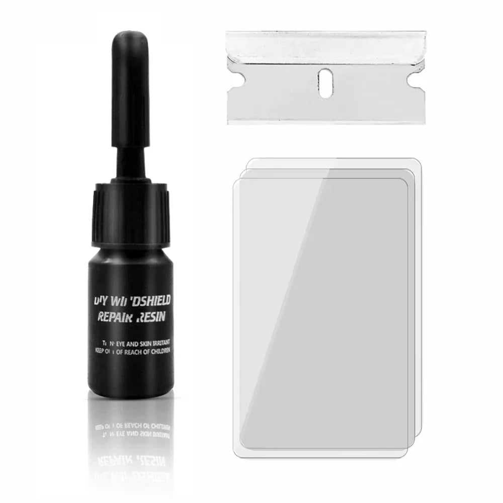 Professional Glass Repair Kit – Innovative Filler Resin and Accessory Set for Vehicle Owners – Ideal for a Stylish and Safe Way to Get Rid of Cracks Without Costly Replacement