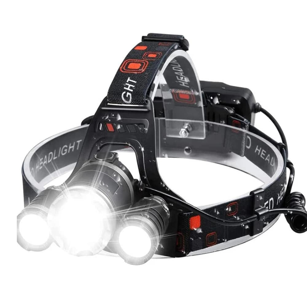 Professional LED Headlamp (5000 Lumens) - Multifunctional and USB Rechargeable