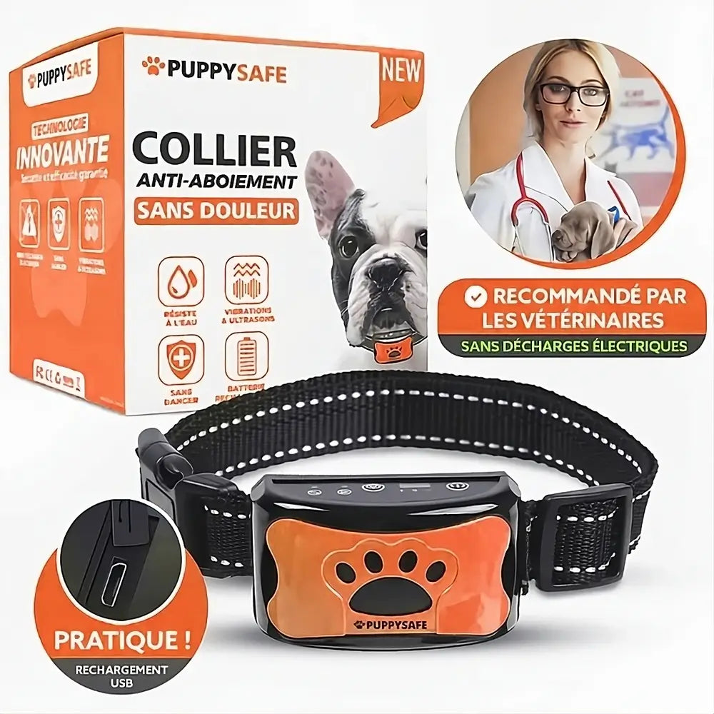 PuppySafe Anti-Bark Collar - Trains Your Dog - Pain-Free