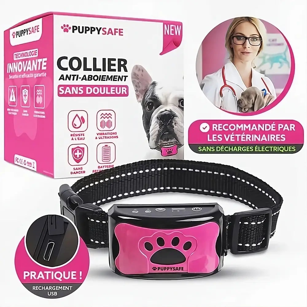 PuppySafe Anti-Bark Collar - Trains Your Dog - Pain-Free