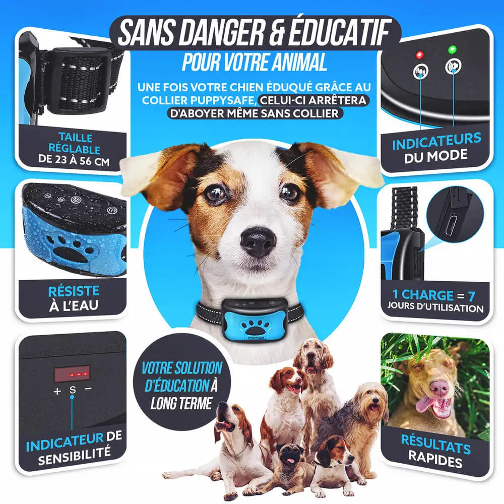 PuppySafe Anti-Bark Collar - Trains Your Dog - Pain-Free