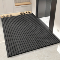 PVC Indoor Outdoor Doormat - Non-Slip Weatherproof Entrance Mat - Striped Design