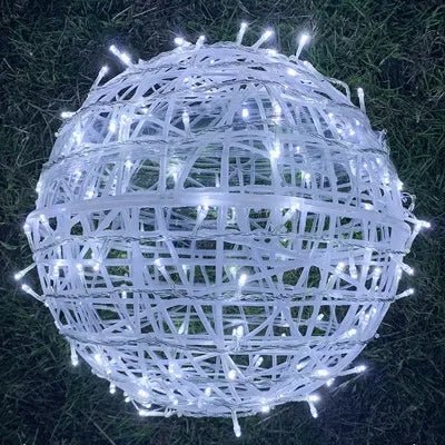 Rattan Ball Outdoor String Lights - Garden Lighting - Decorative Spheres - Image 5