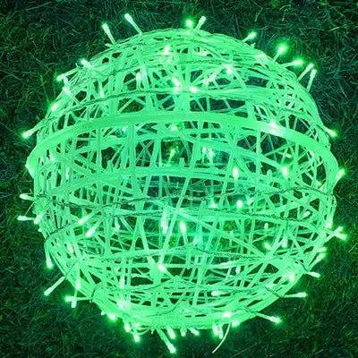 Rattan Ball Outdoor String Lights - Garden Lighting - Decorative Spheres - Image 6