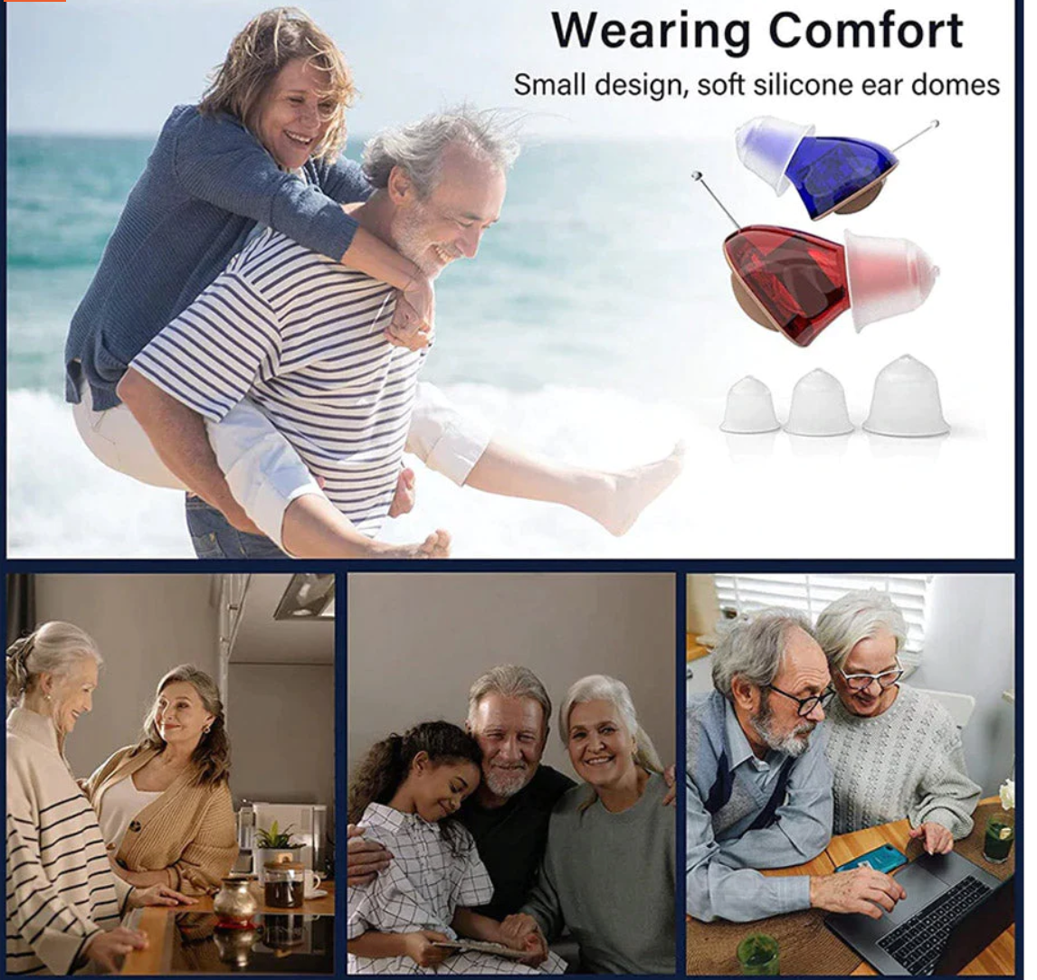Rechargeable Invisible Hearing Aids for Men and Women
