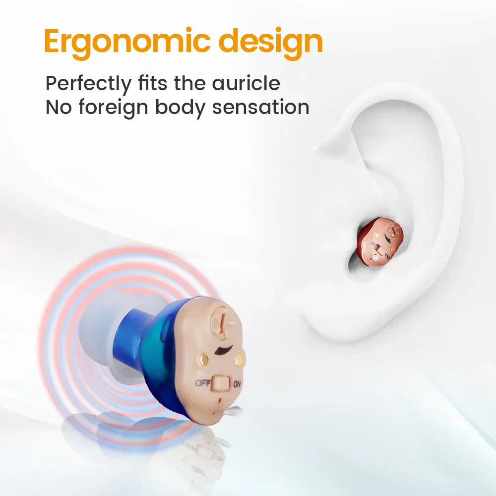 Rechargeable Invisible Hearing Aids for Men and Women