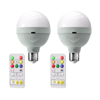 Rechargeable LED Light Bulbs - Wireless - Remote Controlled - 2 pcs.
