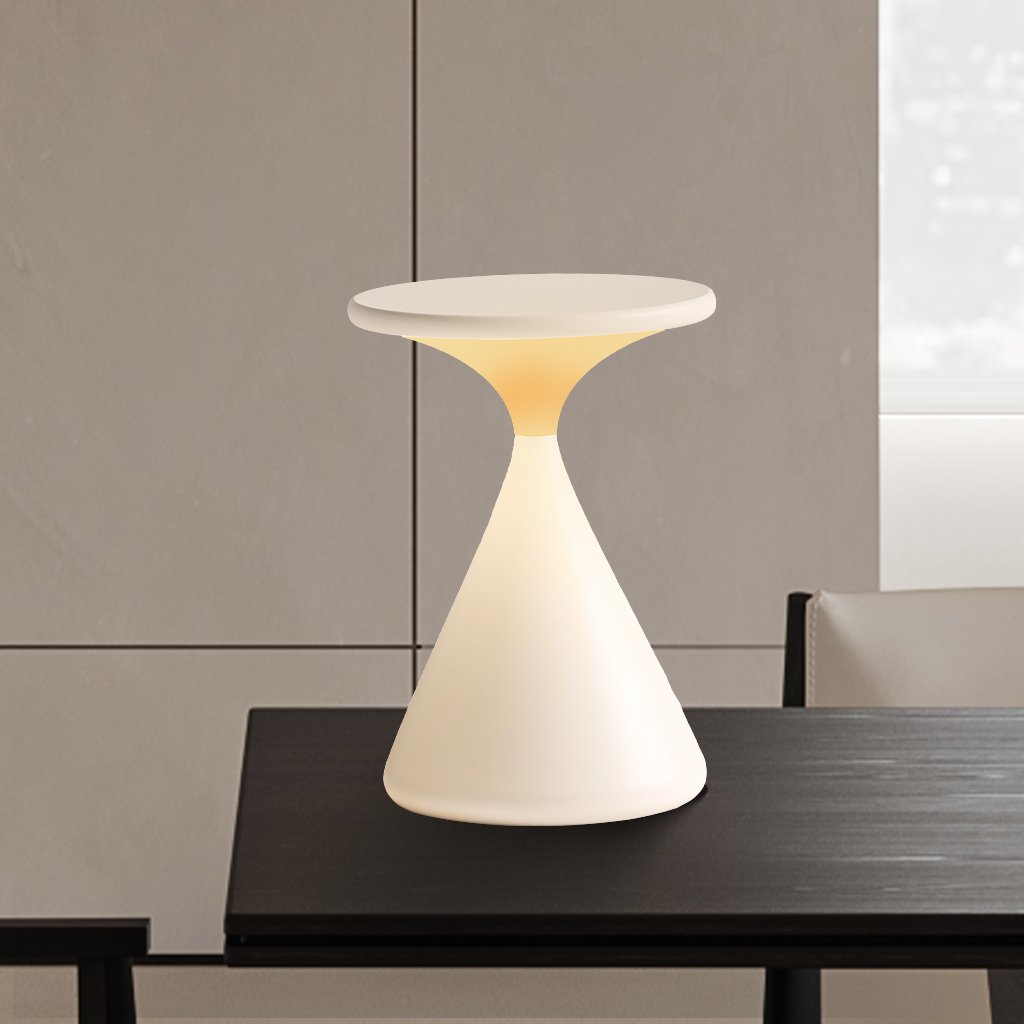 Rechargeable LED Table Lamp - Modern Hourglass Design - Dimmer Function - Image 1