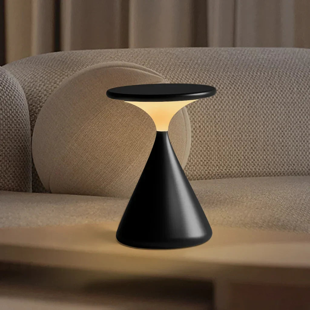Rechargeable LED Table Lamp - Modern Hourglass Design - Dimmer Function - Image 7