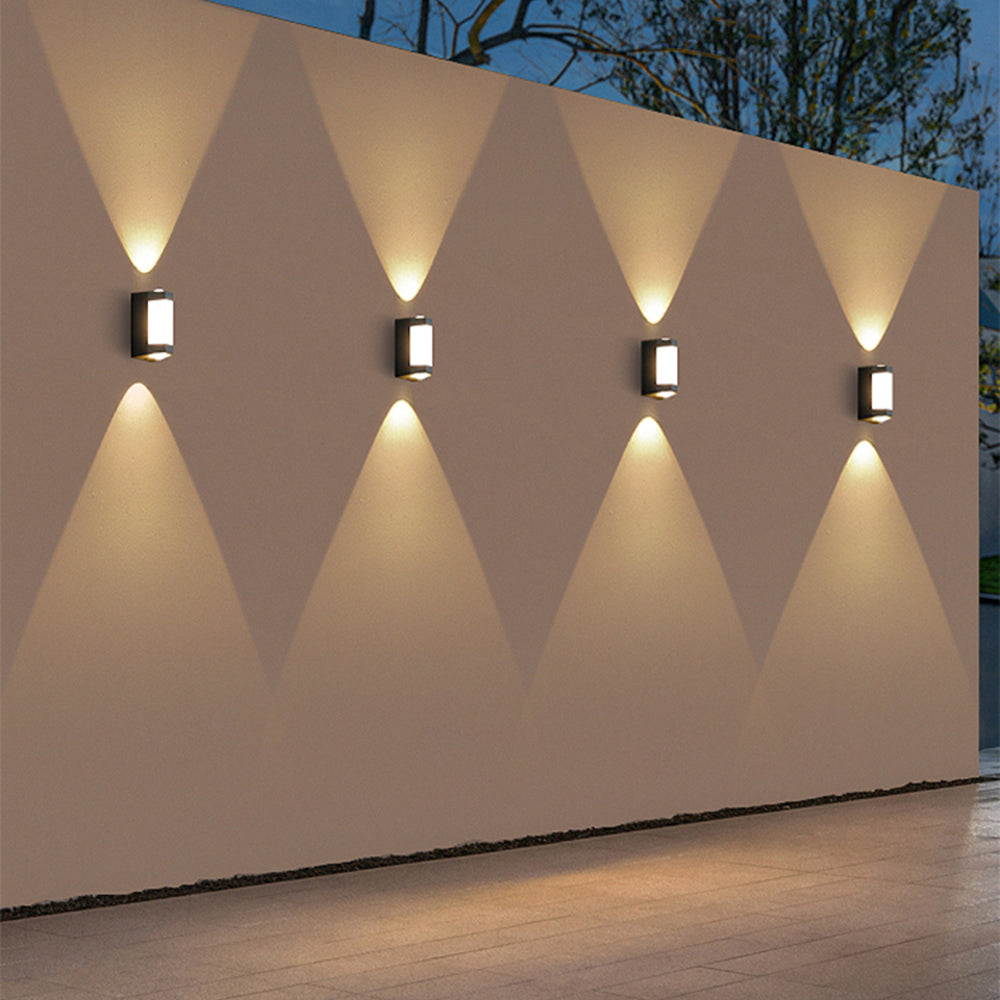 Rectangular Outdoor Wall Light - Minimalist Style - Acrylic Material - Up-Down Lighting - Image 2