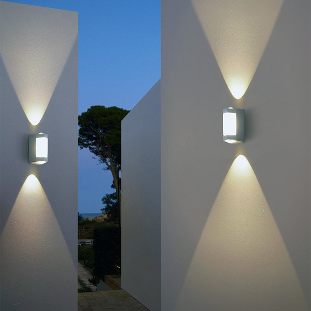 Rectangular Outdoor Wall Light - Minimalist Style - Acrylic Material - Up-Down Lighting - Image 3