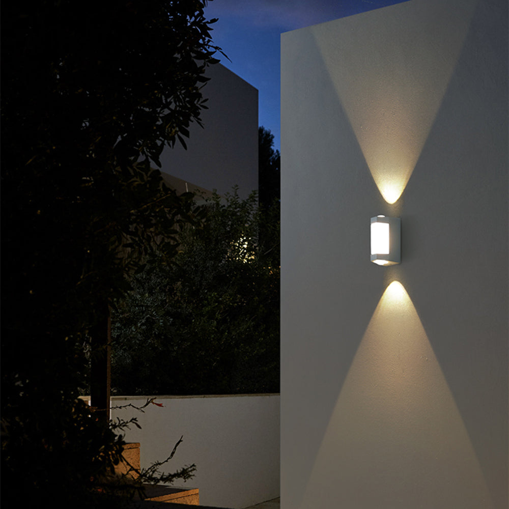 Rectangular Outdoor Wall Light - Minimalist Style - Acrylic Material - Up-Down Lighting - Image 4