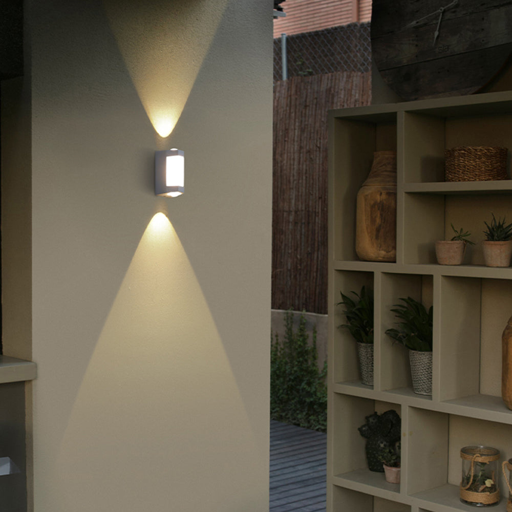 Rectangular Outdoor Wall Light - Minimalist Style - Acrylic Material - Up-Down Lighting - Image 5