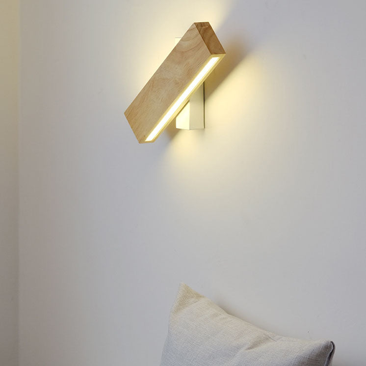 Rectangular Wooden LED Wall Light - Modern Sconce - Minimalist Style - Image 2