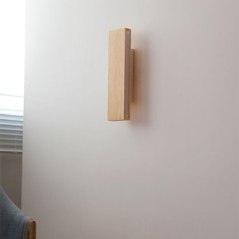 Rectangular Wooden LED Wall Light - Modern Sconce - Minimalist Style - Image 4