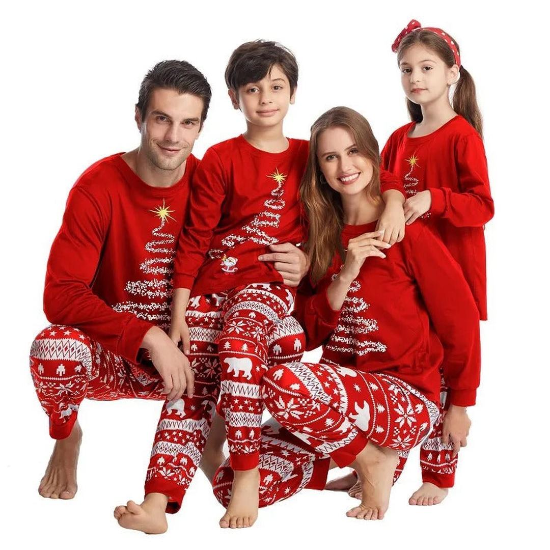 Red Family Christmas Pajama Set | Long Sleeve