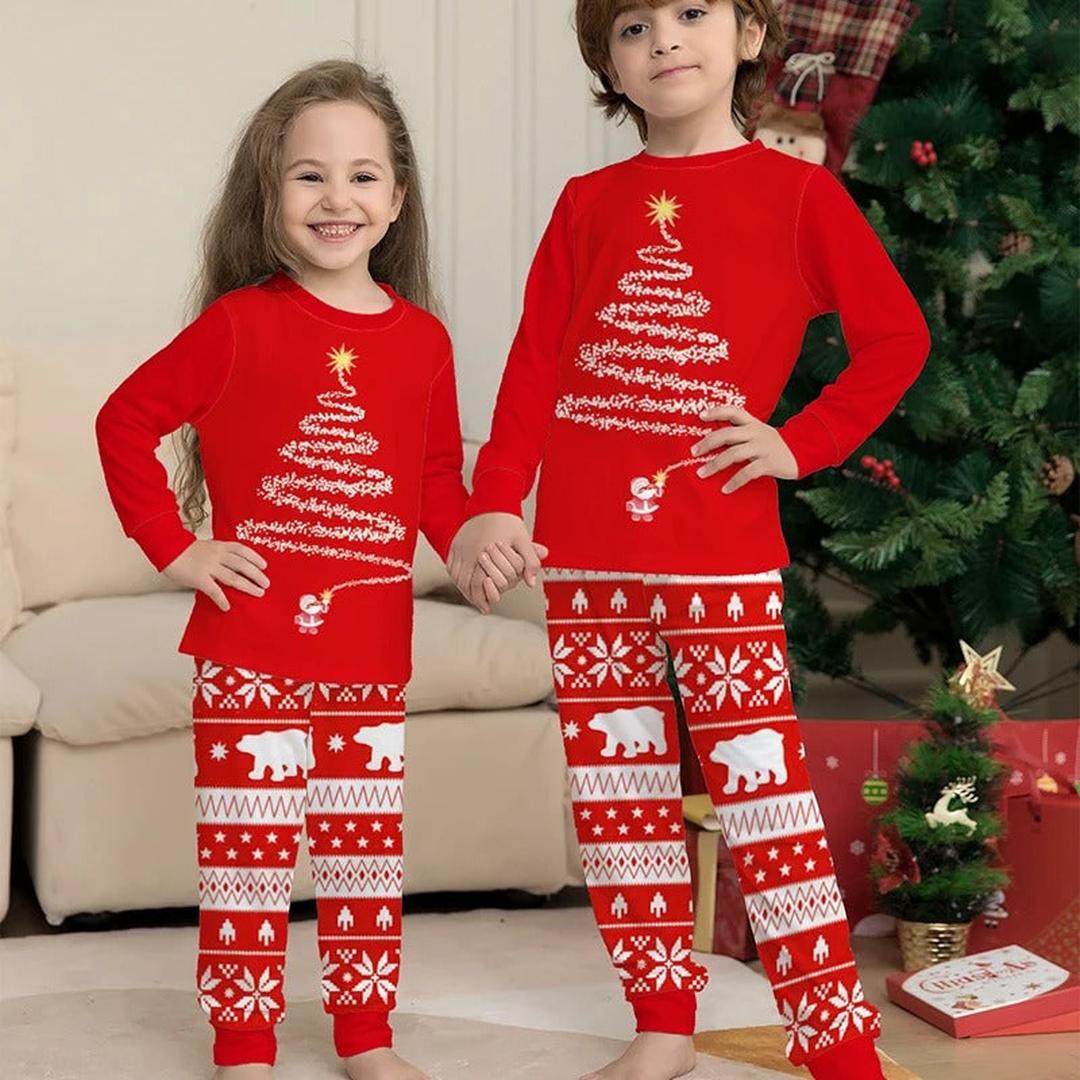 Red Family Christmas Pajama Set | Long Sleeve