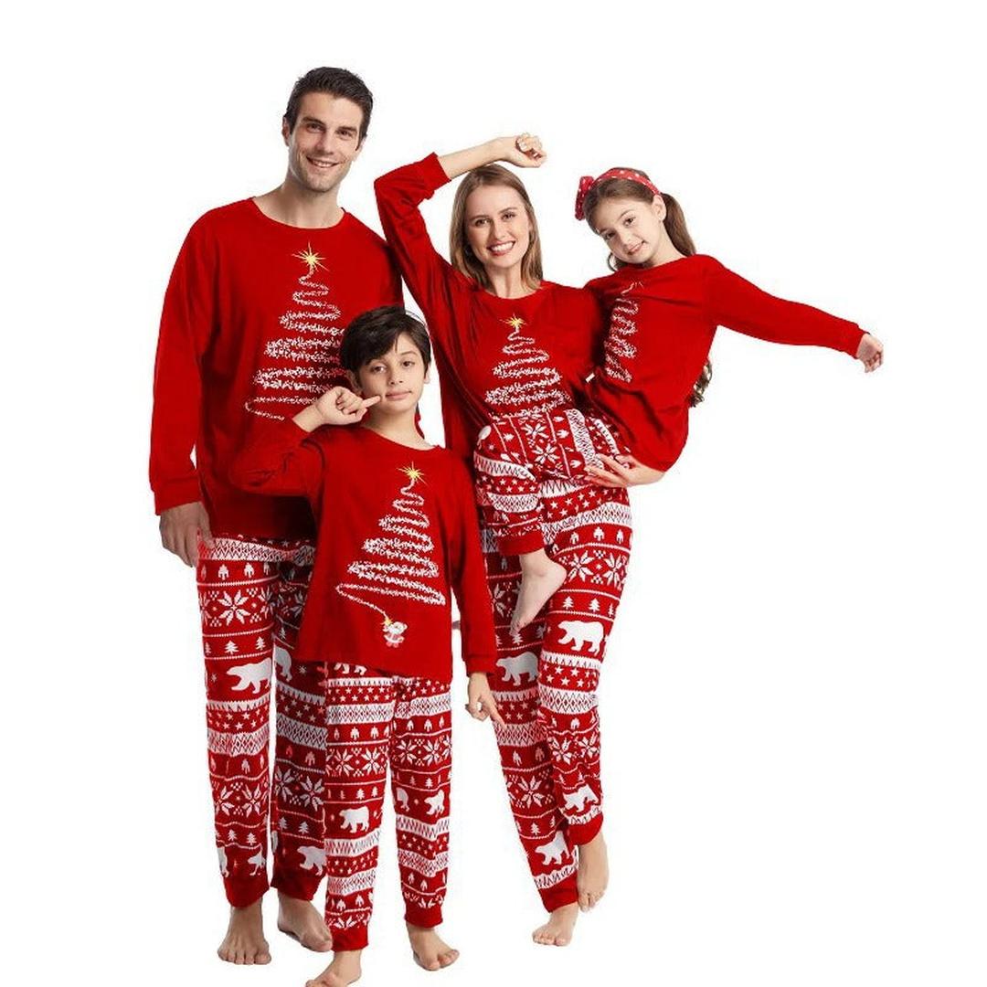 Red Family Christmas Pajama Set | Long Sleeve