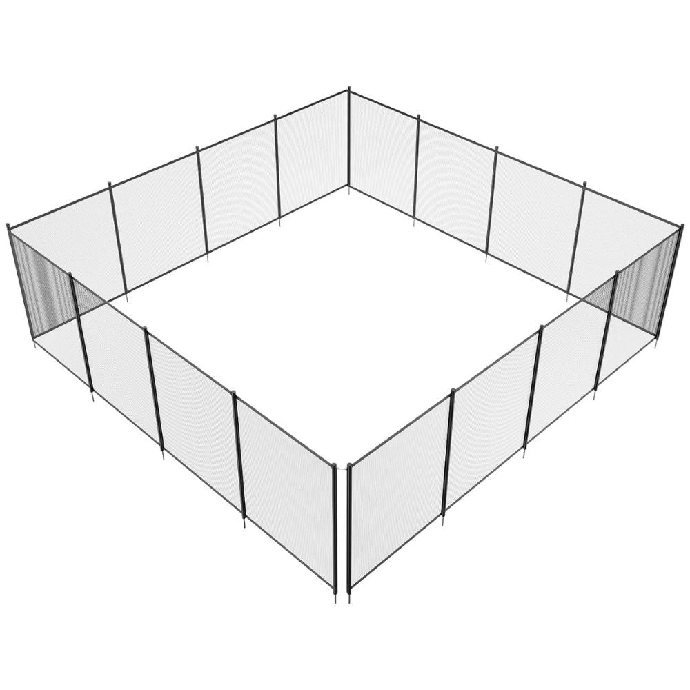 Removable Inground Pool Safety Fence with Mesh Design