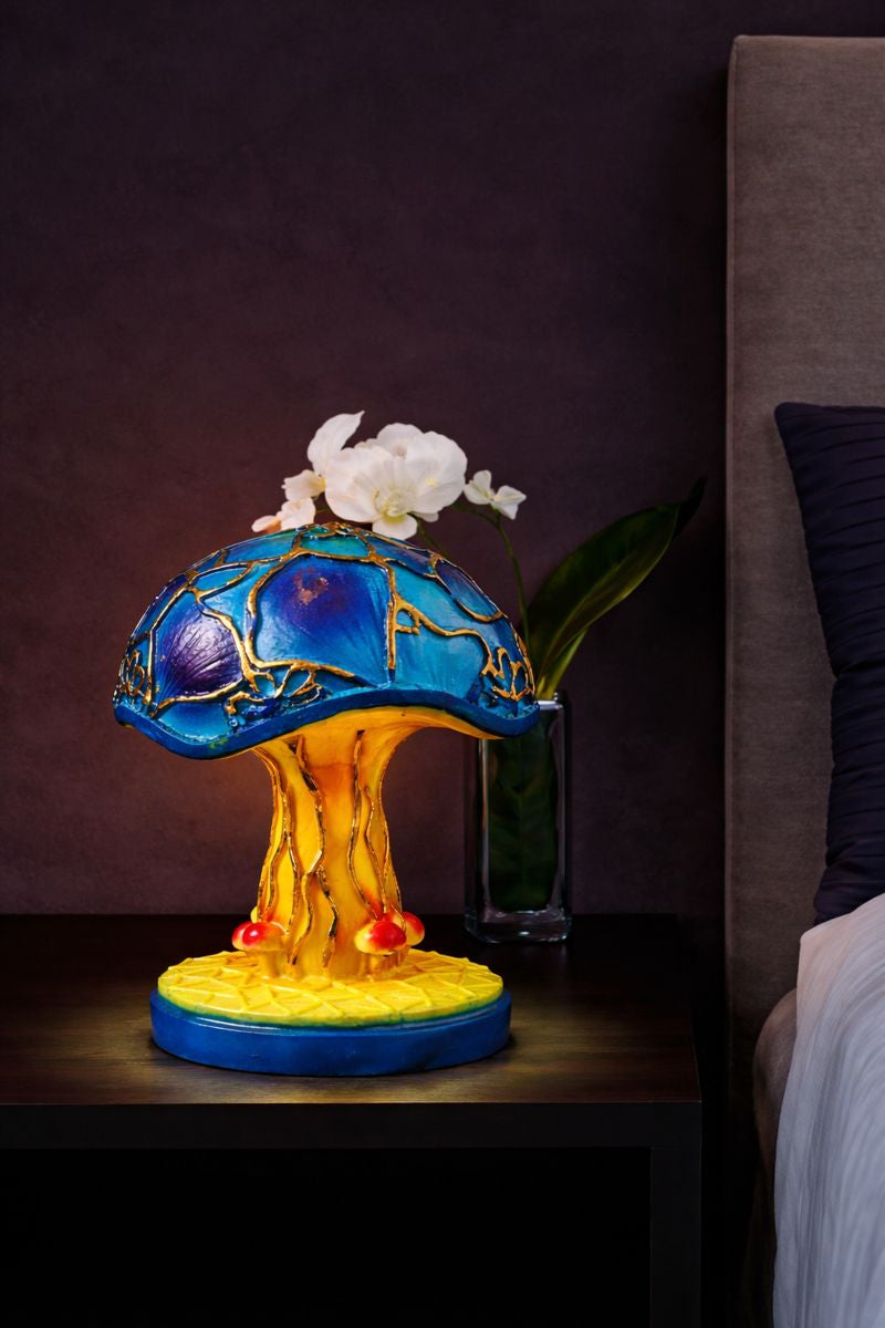 Resin Mushroom Table Lamp - Vintage Style LED Accent Light - Image 2