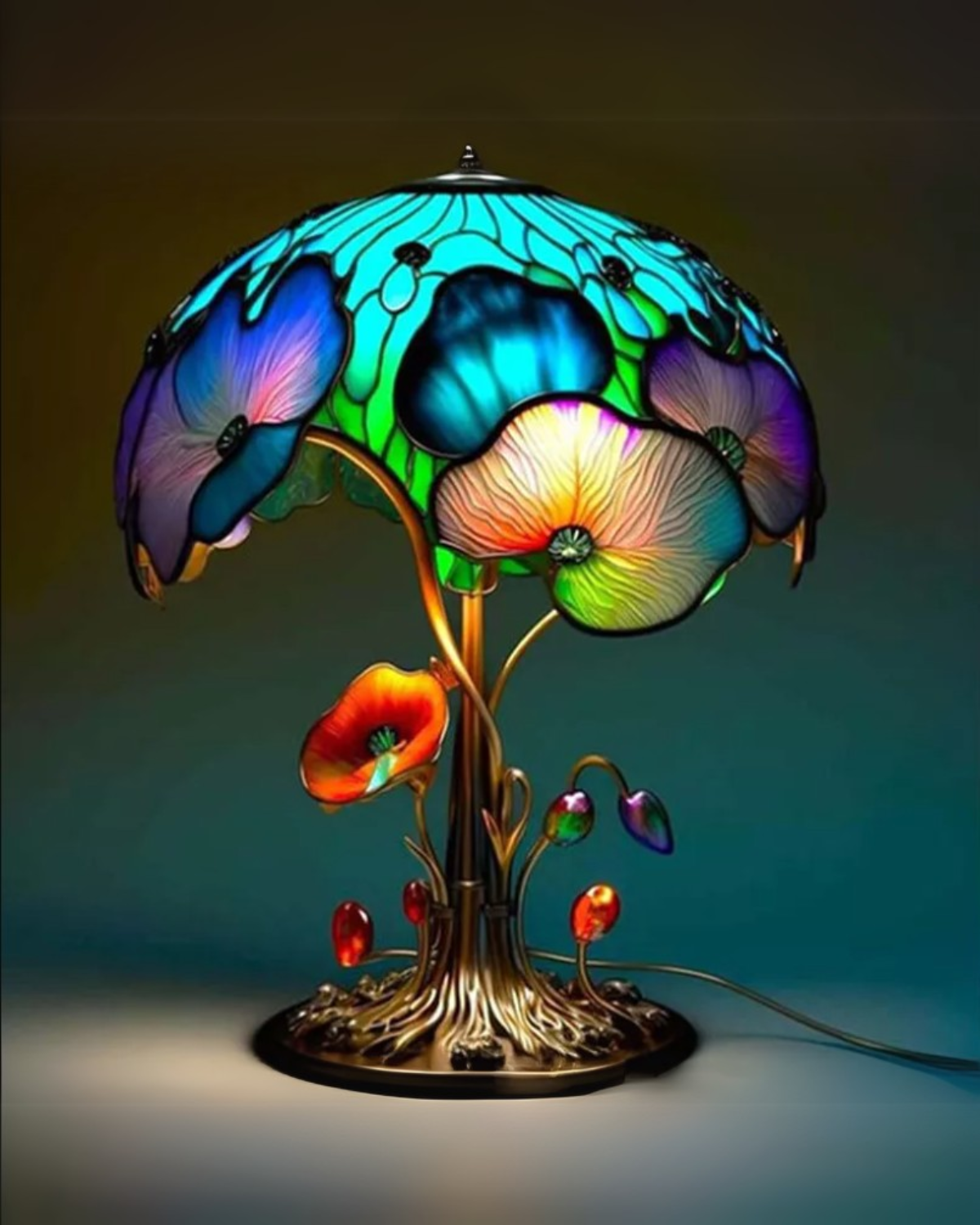 Resin Mushroom Table Lamp - Vintage Style LED Accent Light - Image 4