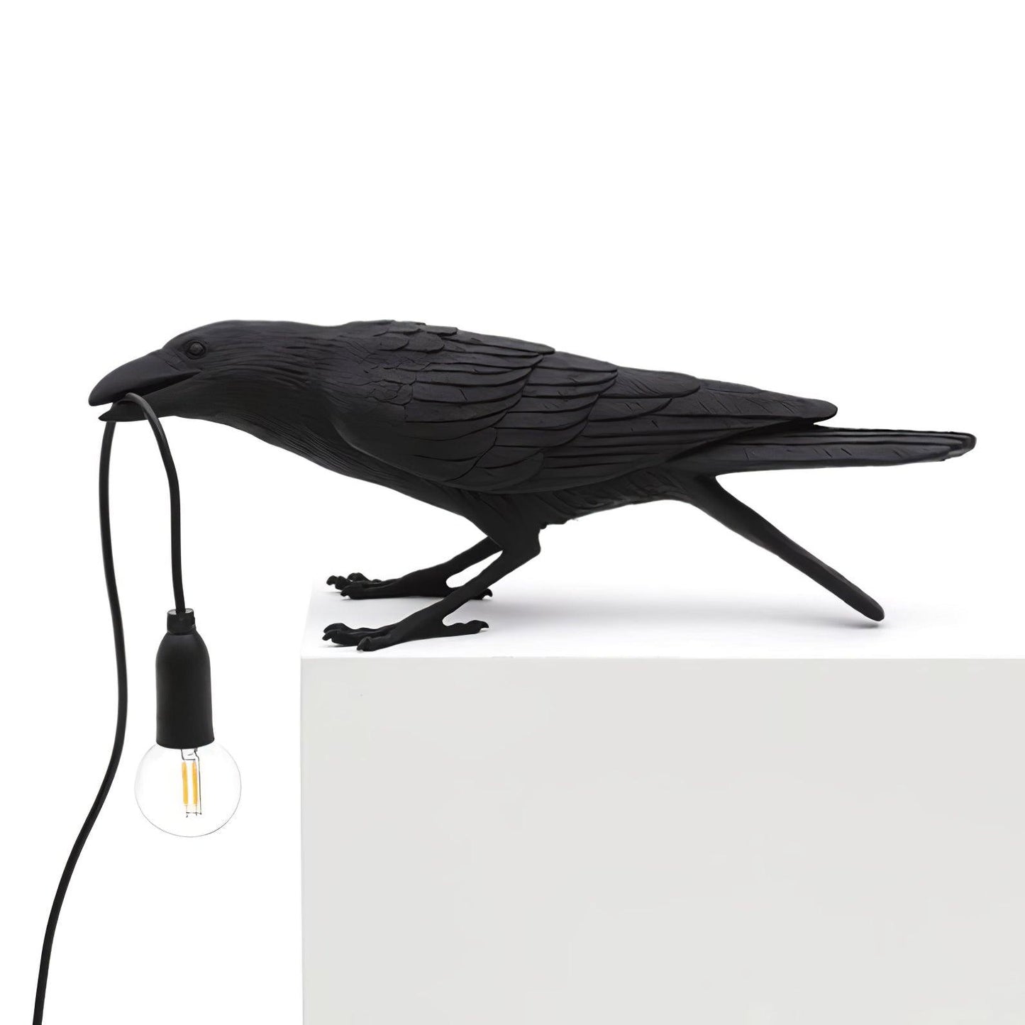 Resin Raven Table Lamp - Novelty Bird Lamp - Plug-In LED - Stylish Home Decor - Image 6