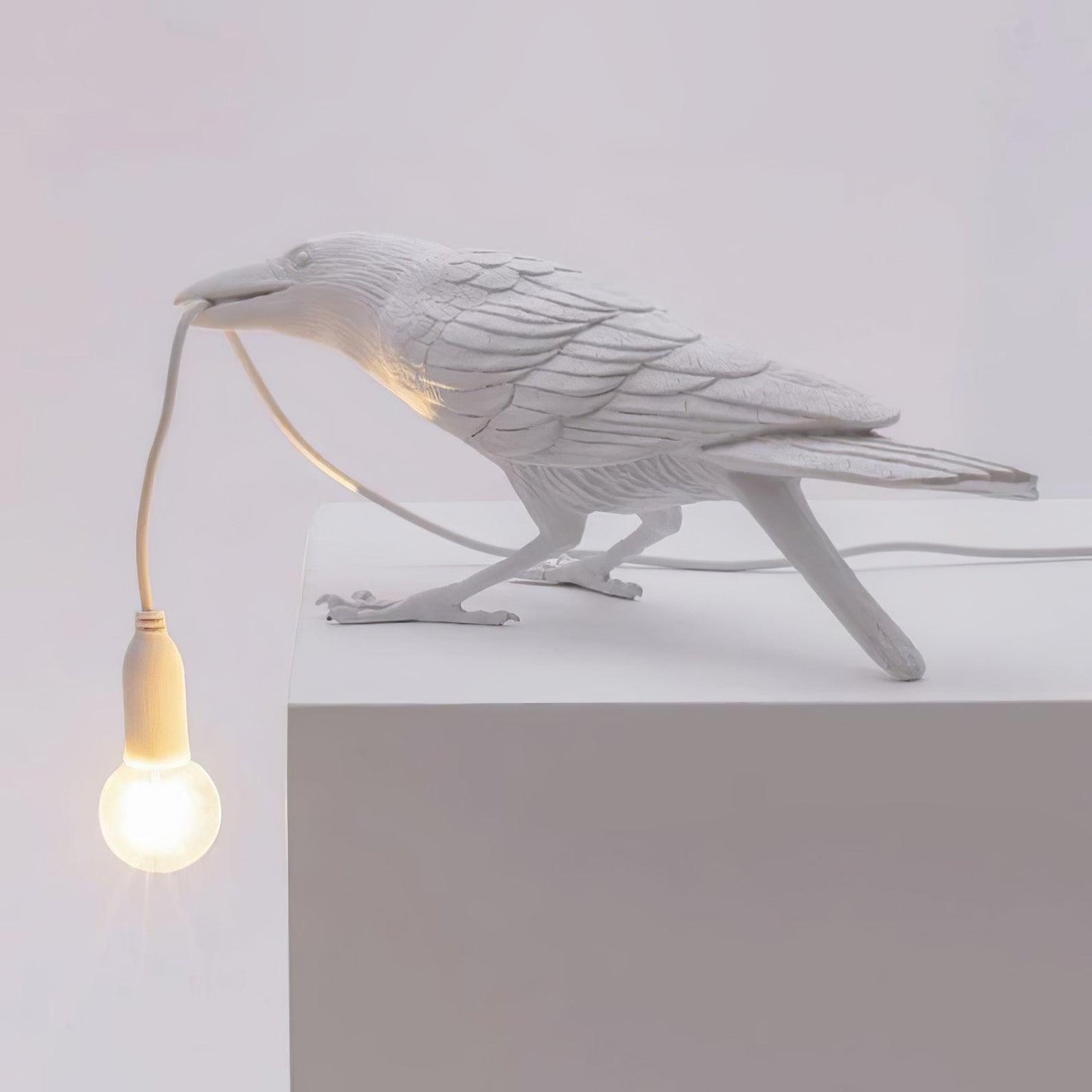 Resin Raven Table Lamp - Novelty Bird Lamp - Plug-In LED - Stylish Home Decor - Image 7
