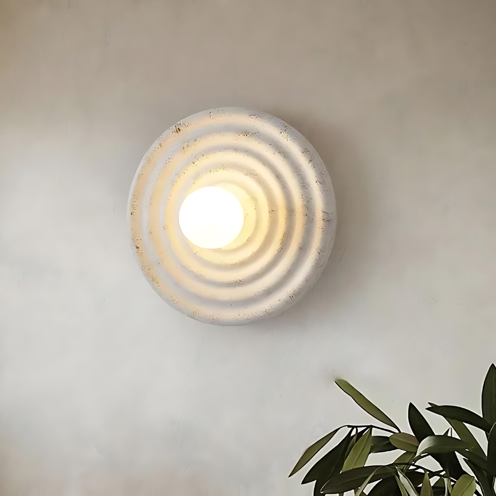 Resin Wall Sconce - Circular Modern Minimalist Wall Lamp - G4 1-Light - Image 2
