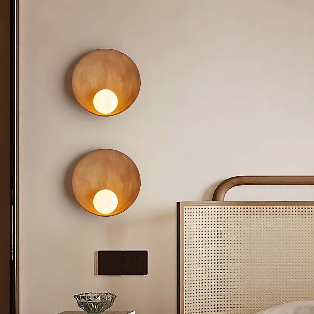 Resin Wall Sconce - Japandi Style - Modern Bowl Light - G9 1-Light - Image 2