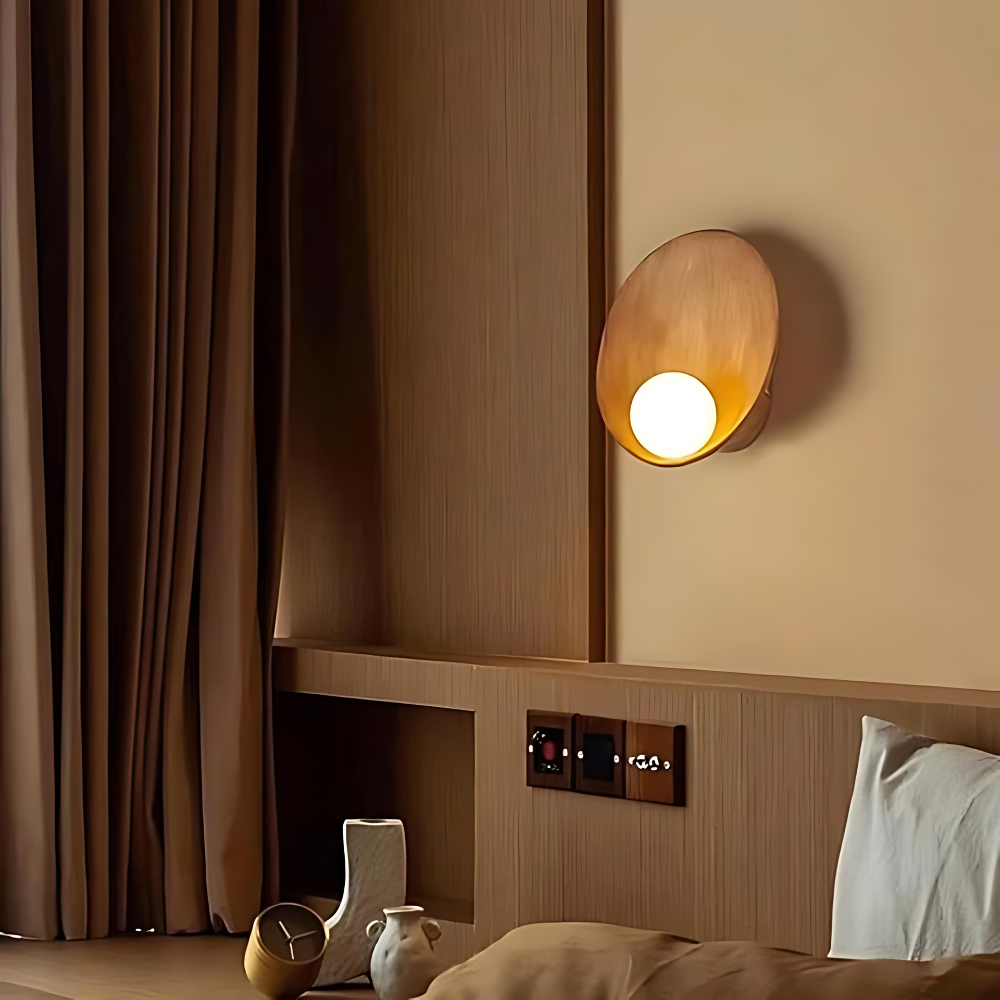 Resin Wall Sconce - Japandi Style - Modern Bowl Light - G9 1-Light - Image 4