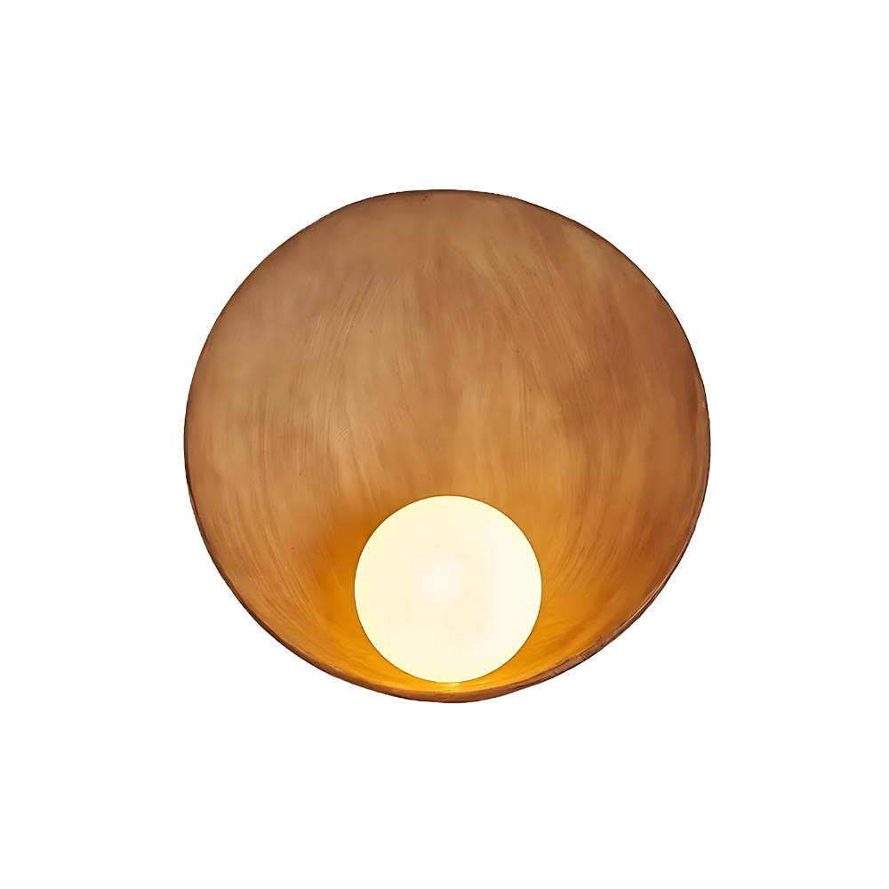 Resin Wall Sconce - Japandi Style - Modern Bowl Light - G9 1-Light - Image 6