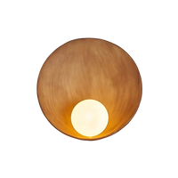 Resin Wall Sconce - Japandi Style - Modern Bowl Light - G9 1-Light