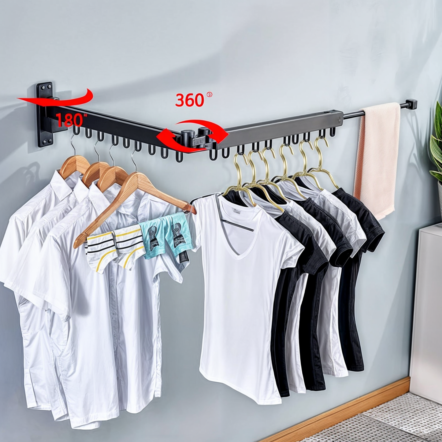 Retractable Clothes Drying Rack