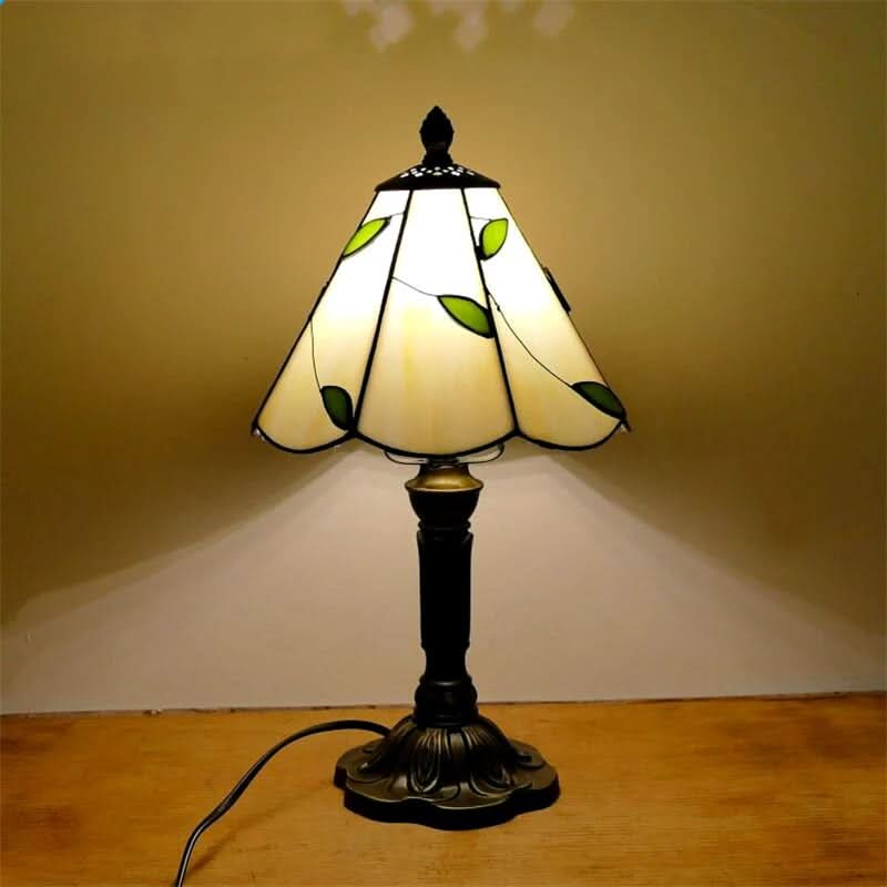 Retro Baroque Tiffany Glass LED Table Lamp E27
