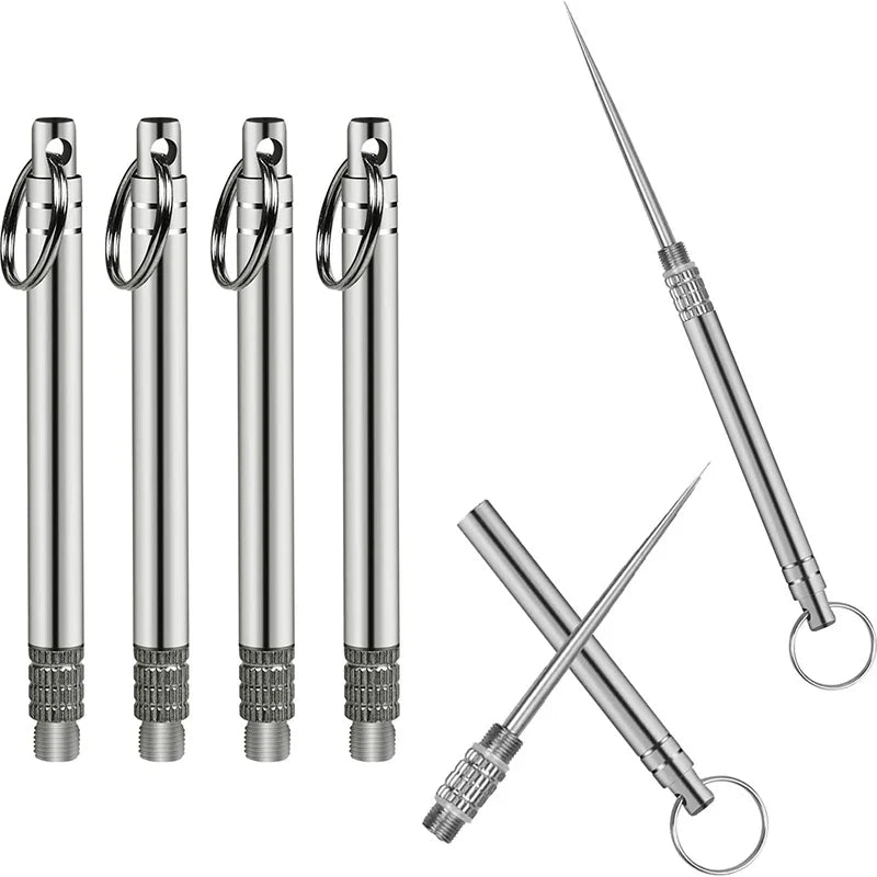 Reusable Titanium Toothpick with Waterproof Case