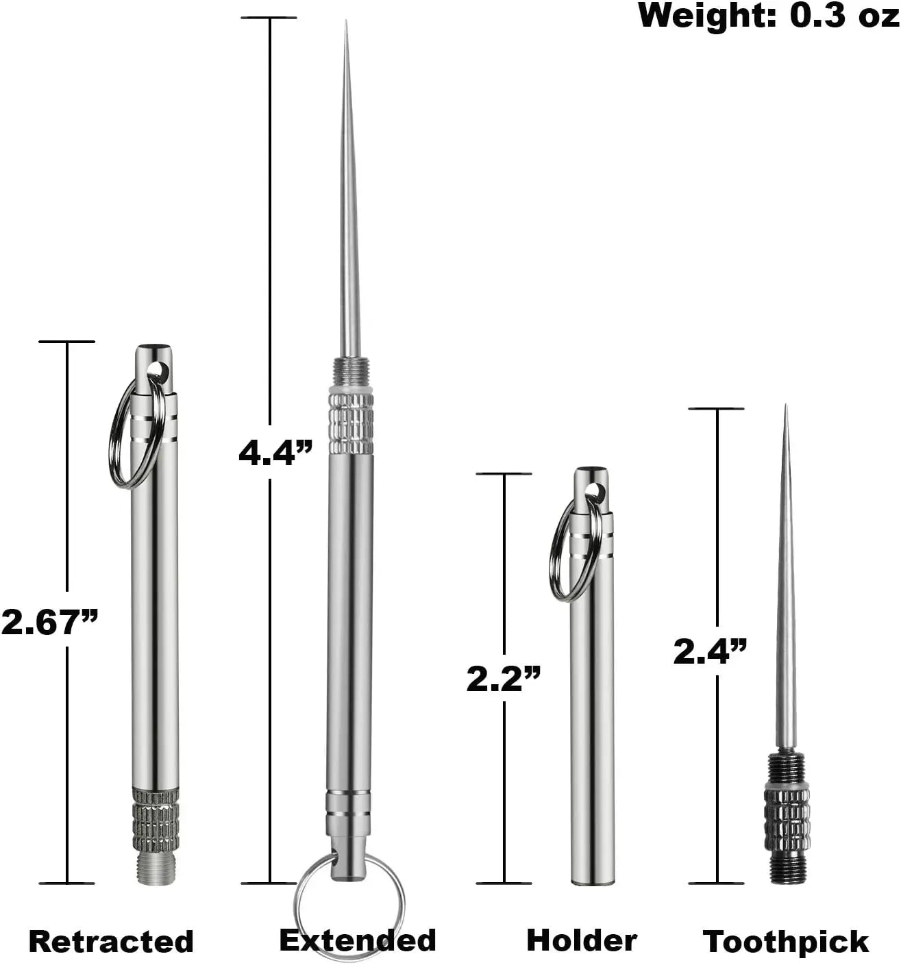 Reusable Titanium Toothpick with Waterproof Case